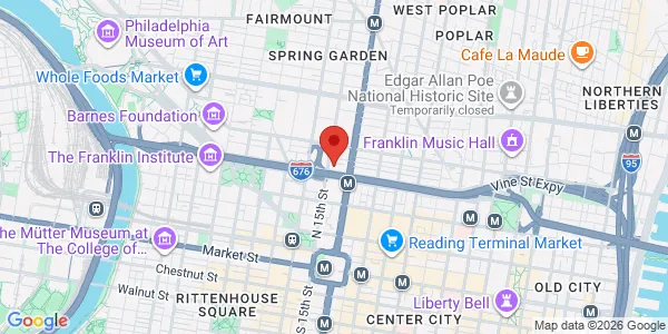 Map of 1427 Vine St Fl 7 Philadelphia, PA 19102
