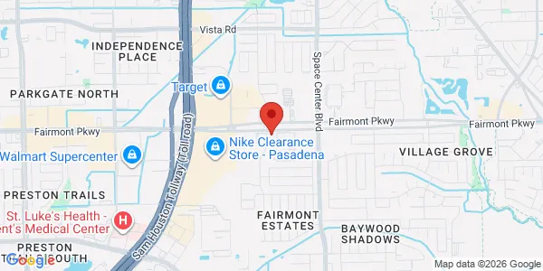 Map of 6002 Fairmont Pkwy Pasadena, TX 77505