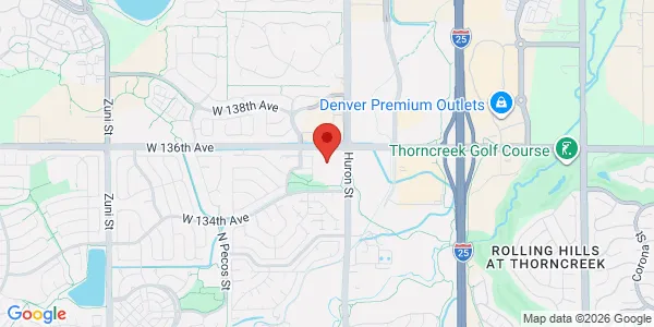 Map of 13557 Huron St Ste 100 Westminster, CO 80234