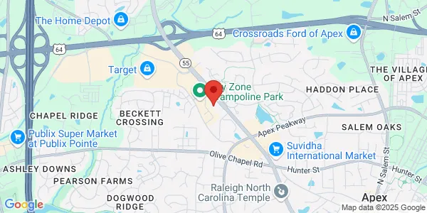 Map of 1021 W Williams St Ste 102 Apex, NC 27502