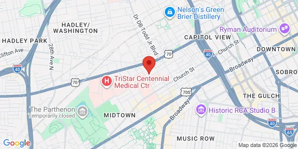 Map of 1916 Patterson St Nashville, TN 37203