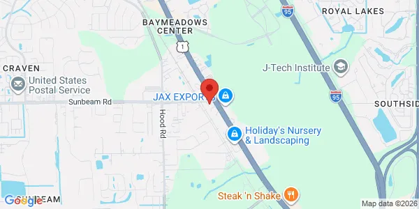 Map of 5298 Sunbeam Rd Ste 1 Jacksonville, FL 32257