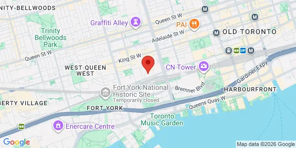 Map of 486 Front Street W Lower Ground, Unit 14 Toronto, ON M5V 0V2 Canada