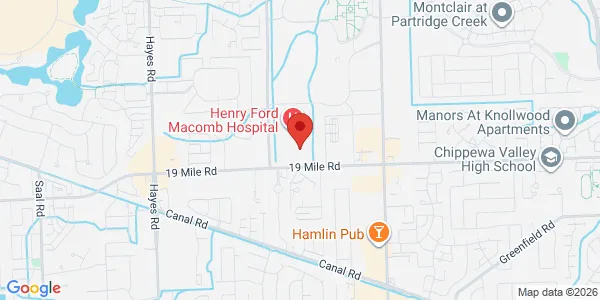 Map of 16151 19 Mile Rd Ste 110 Clinton Township, MI 48038