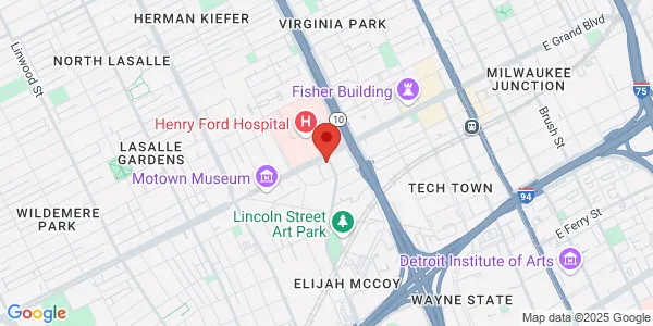 Map of 2800 W Grand Blvd Detroit, MI 48208