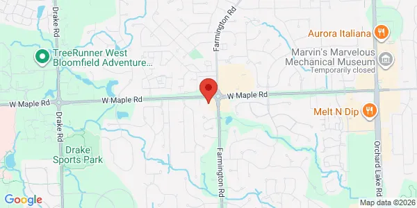 Map of 6530 Farmington Rd West Bloomfield, MI 48322