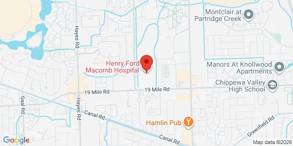 Map of 15855 19 Mile Rd Clinton Township, MI 48038
