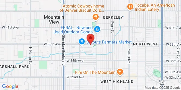Map of 4500 W 38th Ave 220 Ste 220 Denver, CO 80212