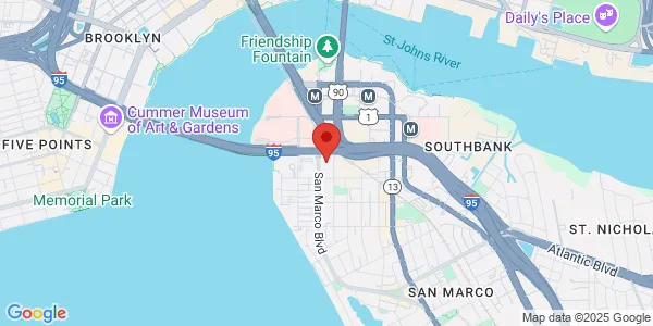 Map of 1235 San Marco Blvd Baptist Outpatient Center Jacksonville, FL 32207