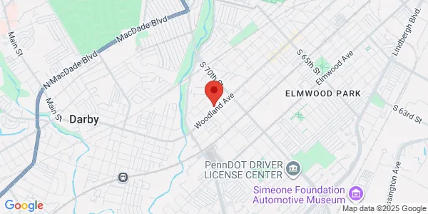 Map of 7101 Woodland Ave Philadelphia, PA 19142