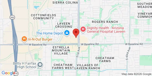 Map of 5130 W Baseline Rd Phoenix, AZ 85339