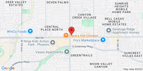 Map of 17015 N 7th St Ste 100 Phoenix, AZ 85022