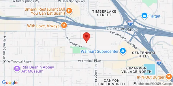 Map of 6170 N Durango Dr Ste 220 Las Vegas, NV 89149