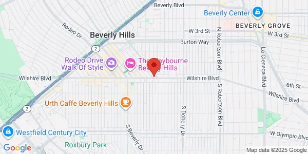 Map of 9301 Wilshire Blvd 405A Ste 405 Beverly Hills, CA 90210