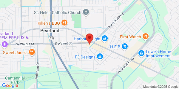 Map of 3322 E Walnut St Pearland, TX 77581