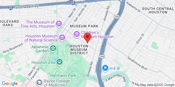 Map of 1801 Binz St Ste 300 Houston, TX 77004