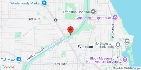 Map of Evanston, IL 60201
