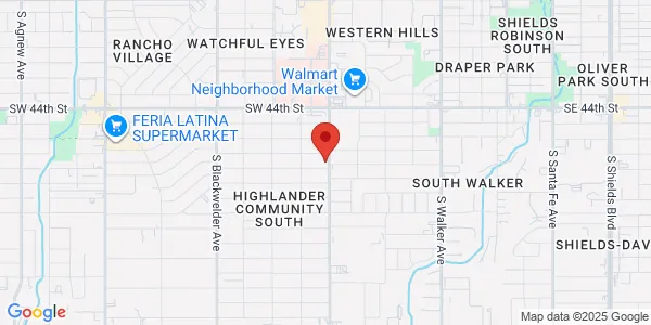 Map of 4825 S Western Ave Ste A Oklahoma City, OK 73109