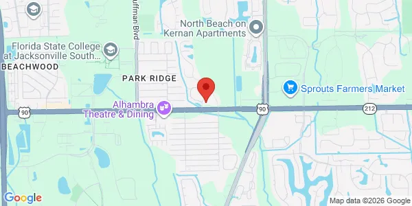 Map of 12187 Beach Blvd Ste 1A Jacksonville, FL 32246