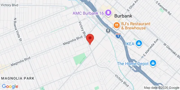 Map of 200 N Victory Blvd Burbank, CA 91502