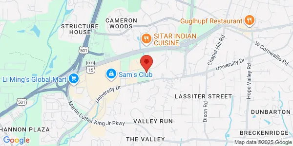 Map of 3710 University Dr Ste 135 Durham, NC 27707