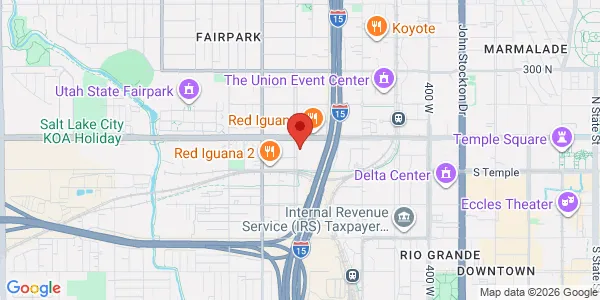 Map of 54 North 8th West Salt Lake City, UT 84116