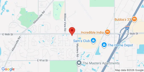 Map of 6925 E 96th St Ste 200 Indianapolis, IN 46250