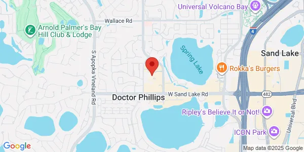 Map of 7600 Dr Phillips Blvd Ste 152 Orlando, FL 32819