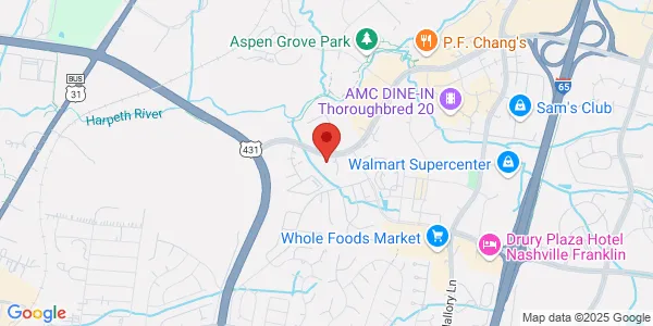 Map of 206 Cool Springs Blvd Ste 105 Franklin, TN 37067