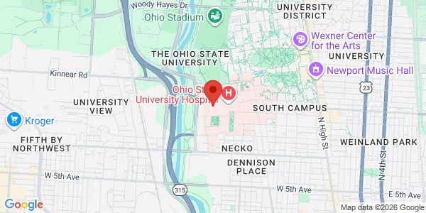 Map of 460 West 10th Ave Columbus, OH 43210