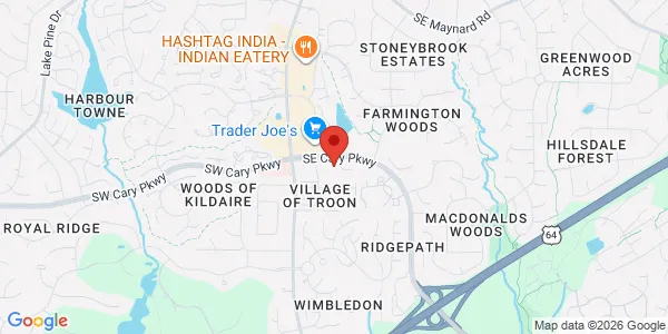 Map of 100 Ridge View Dr Ste 105 Cary, NC 27511