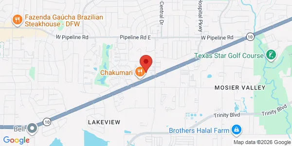 Map of 3200 W Euless Blvd Euless, TX 76040