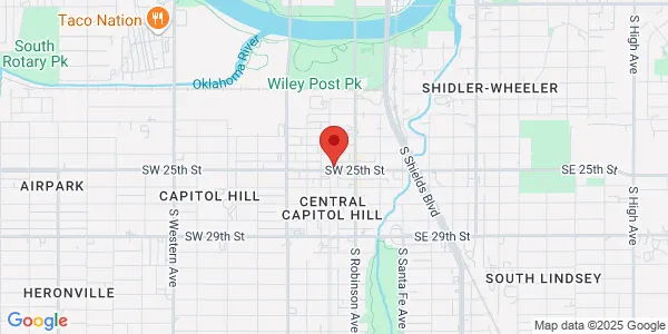 Map of 235 SW 25th St Oklahoma City, OK 73109