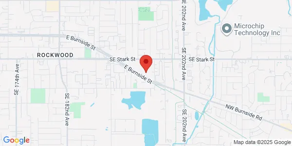 Map of 19500 SE Stark St Portland, OR 97233