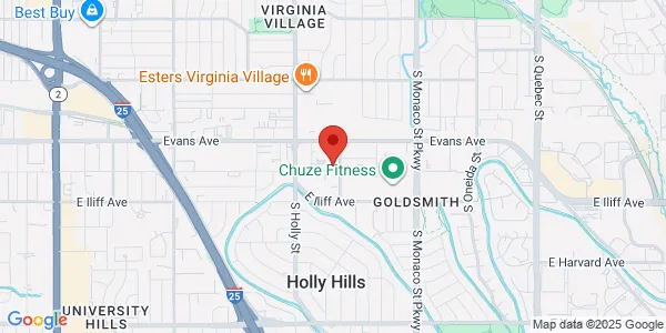 Map of 2175 S Jasmine Ste 111 Denver, CO 80222