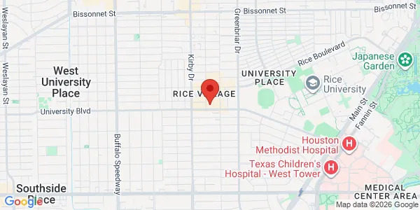 Map of 2414 University Blvd Ste 200 Houston, TX 77005