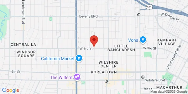 Map of 4151 W 3rd St B Los Angeles, CA 90020