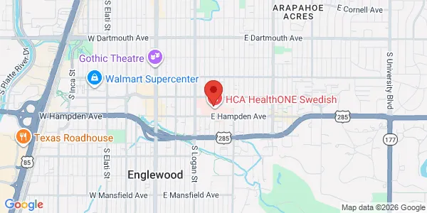 Map of 601 E Hampden Ave Ste 340 Englewood, CO 80113