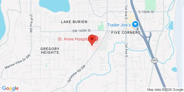 Map of 16259 Sylvester Rd SW Ste 402 Seattle, WA 98166