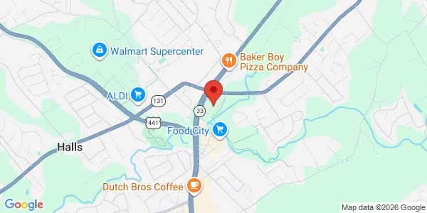 Map of 7326 Maynardville Pike Ste 300 Knoxville, TN 37938
