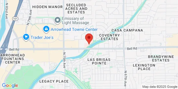 Map of 7200 W Bell Rd Ste E100 Glendale, AZ 85308