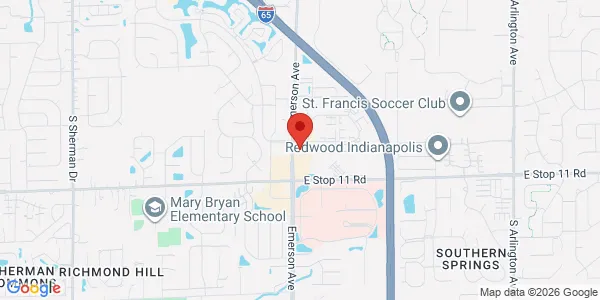 Map of 7855 S Emerson Ave Ste R Indianapolis, IN 46237