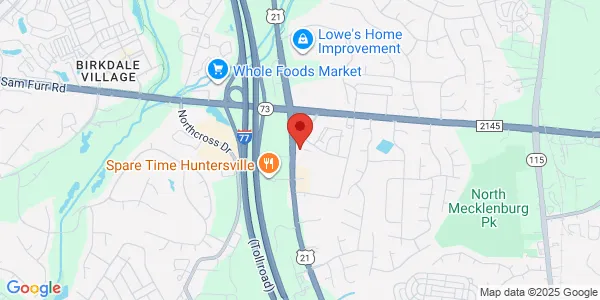 Map of 16525 Holly Crest Ln Ste 250 Huntersville, NC 28078