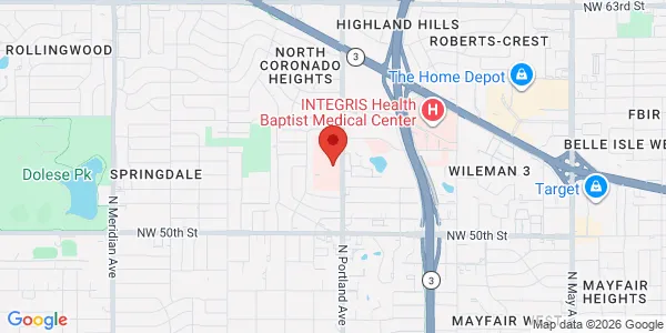 Map of 5401 N Portland Ave Ste 110 Oklahoma City, OK 73112
