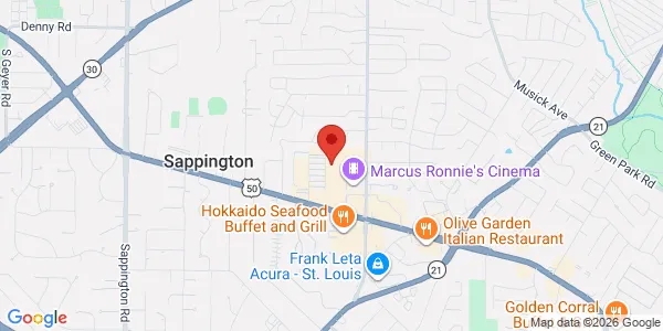 Map of 28 Ronnies Plz Saint Louis, MO 63126