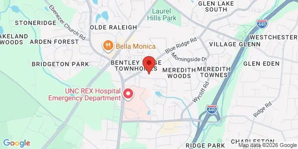 Map of 3850 Ed Dr Ste 125 Raleigh, NC 27612
