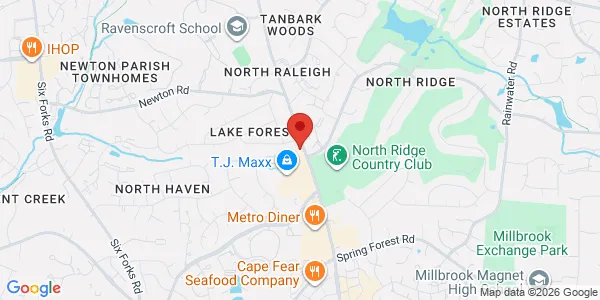 Map of 6729 Falls Of Neuse Rd Ste 102 Raleigh, NC 27615