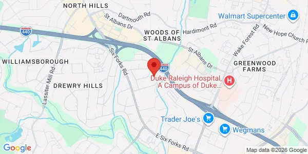 Map of 4009 Barrett Dr Ste 104 Raleigh, NC 27609
