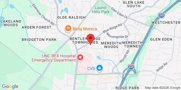 Map of 3200 Blue Ridge Rd Ste 200 Raleigh, NC 27607