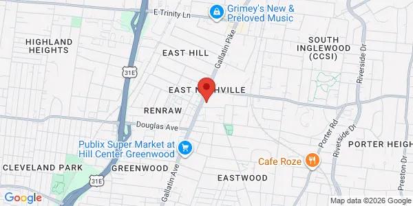 Map of 2500 Gallatin Ave Nashville, TN 37206